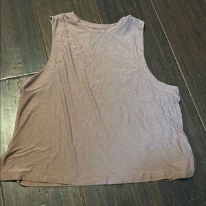Mauve Boxy Sleeveless Muscle Tee